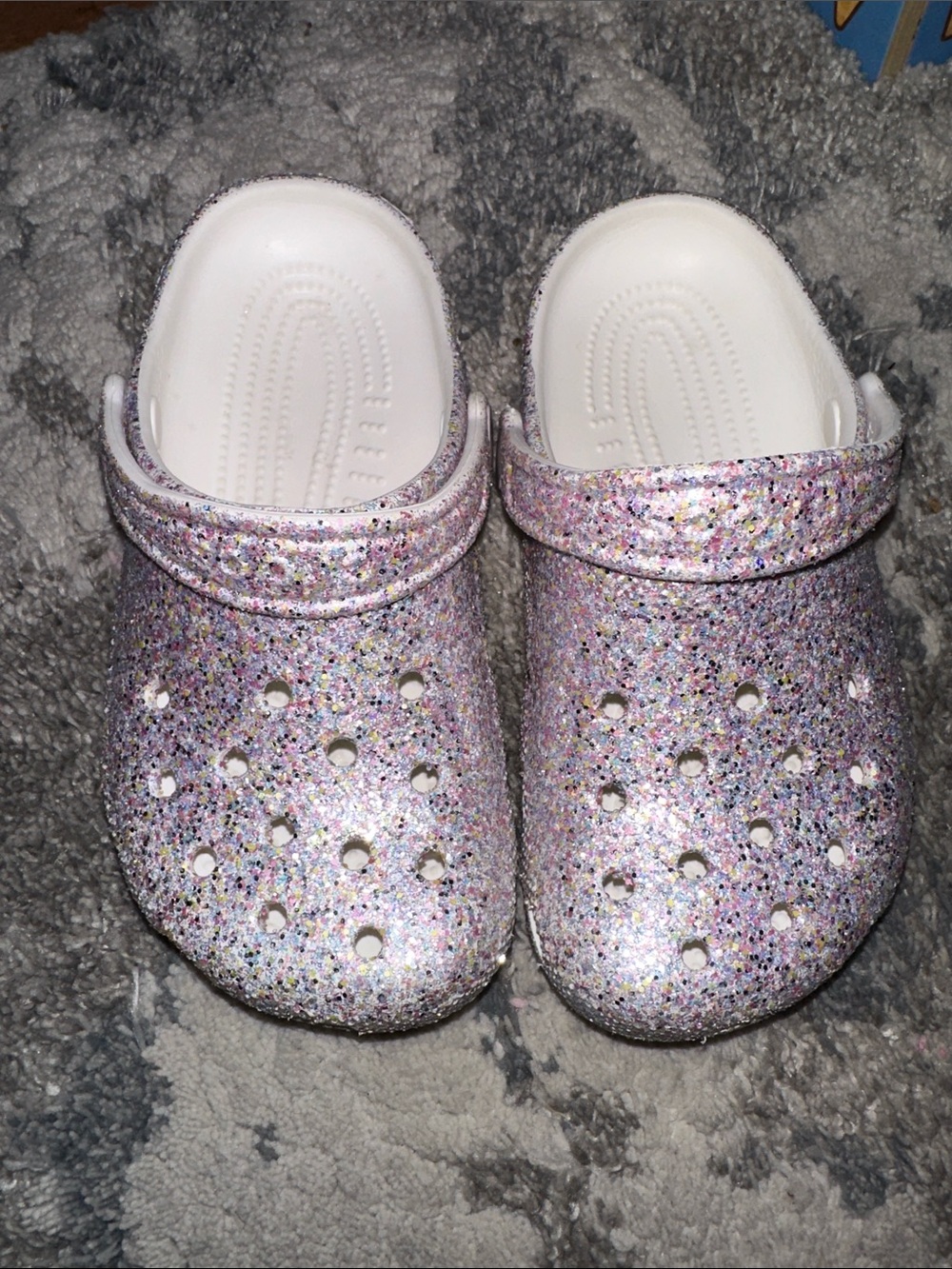 Little Girls Glitter Crocs